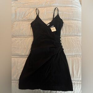 NWT Free People Black Wrap Mini Dress